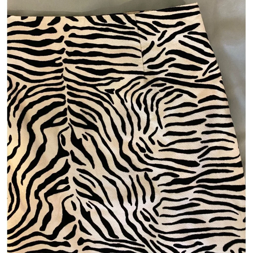 VTG New Gymboree MOM 8 Mod Zebra Print 2004 Mini Skirt Mommy & Me Velvet Mother